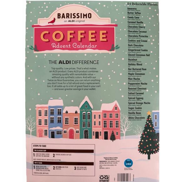 Coffee Christmas Advent Calendar Barissimo 2025 Holiday 24 Single Servings K Cup - Picture 2 of 4